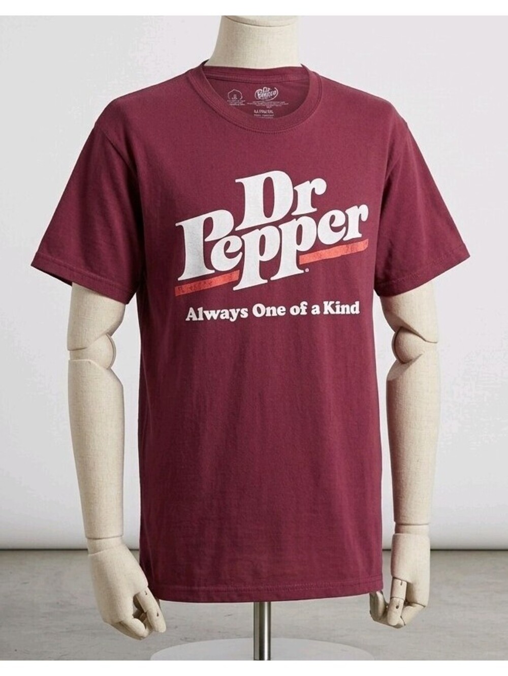 Dr Pepper Mens Graphic T Shirt SZ M Maroon Always One Of A Kind Bioworld 273